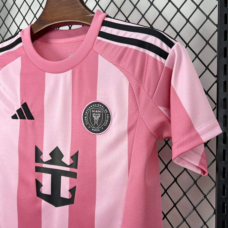 25-26 Inter Miami CF Pink  Soccer Kids Kit Jersey+Shorts