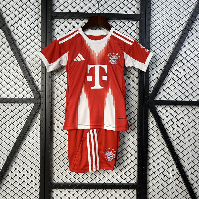 25-26 Bayern Munich Home Football Kids Kit Jersey+Shorts