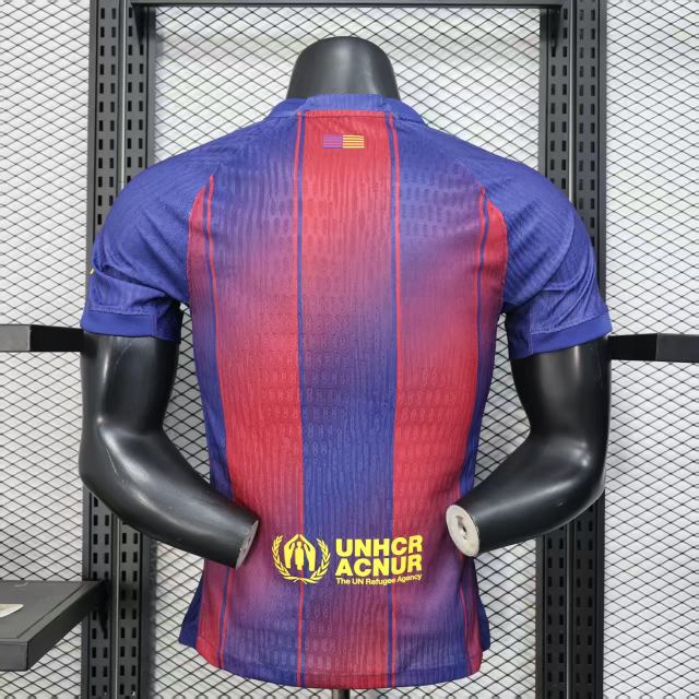 25-26 Barcelona Red Blue Home Soccer Jersey