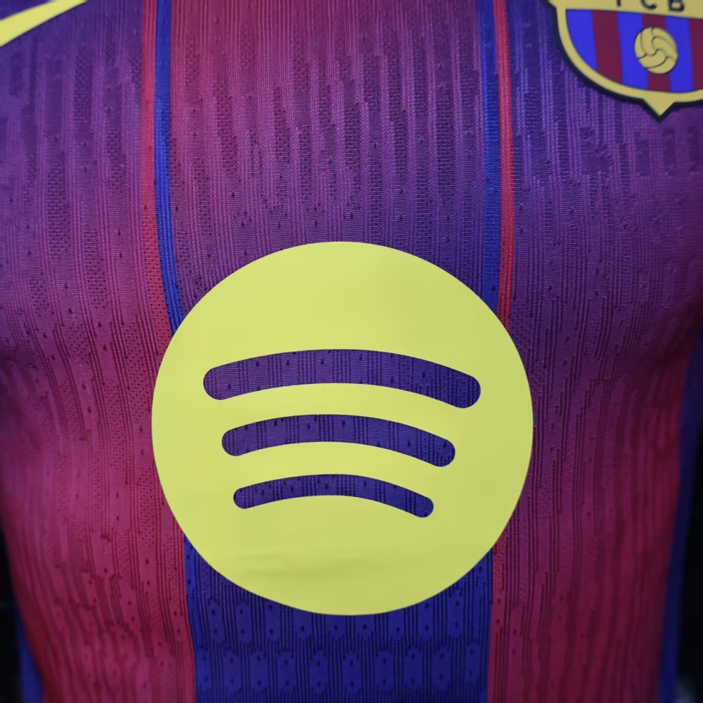 25-26 Barcelona Red Blue Home Soccer Jersey