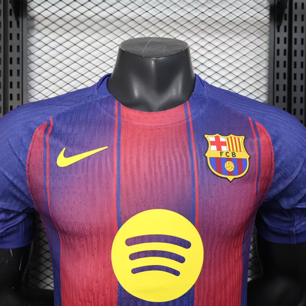 25-26 Barcelona Red Blue Home Soccer Jersey