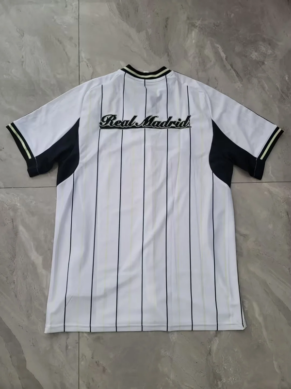25-26 Real Madrid Baseball Soccer Jersey White
