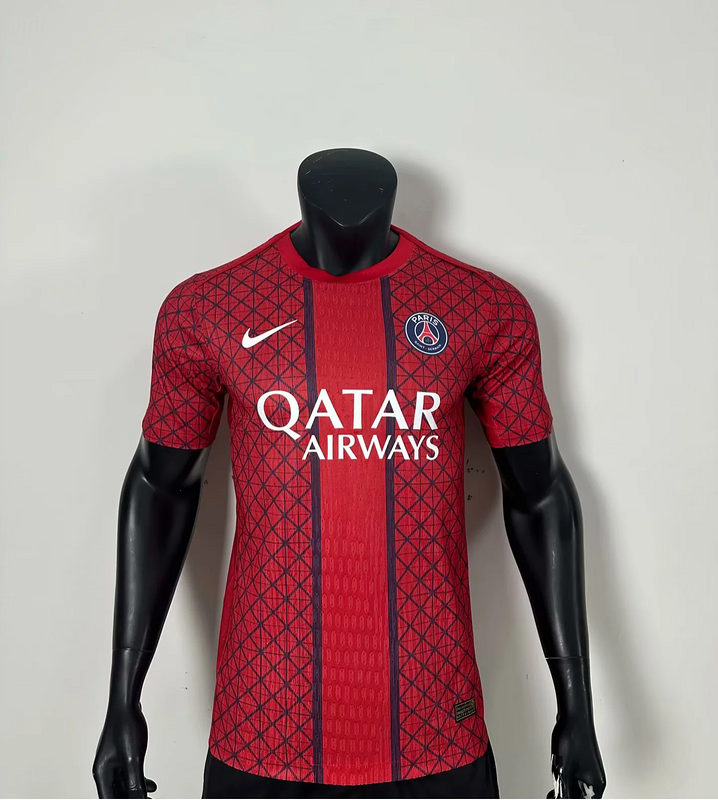 25-26 Paris Saint-Germain Red Training Soccer Jersey Player Version
