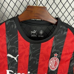 25-26 AC Milan Home Soccer Jersey Red Long Sleeve