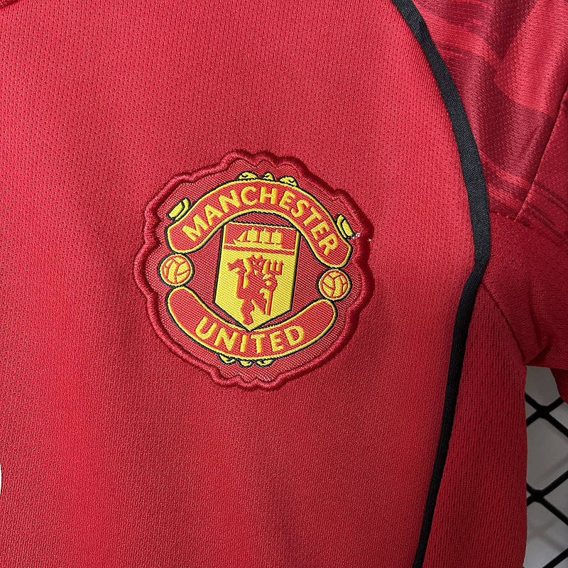 25-26 Manchester United Home Soccer Kids Kit Jersey+Shorts