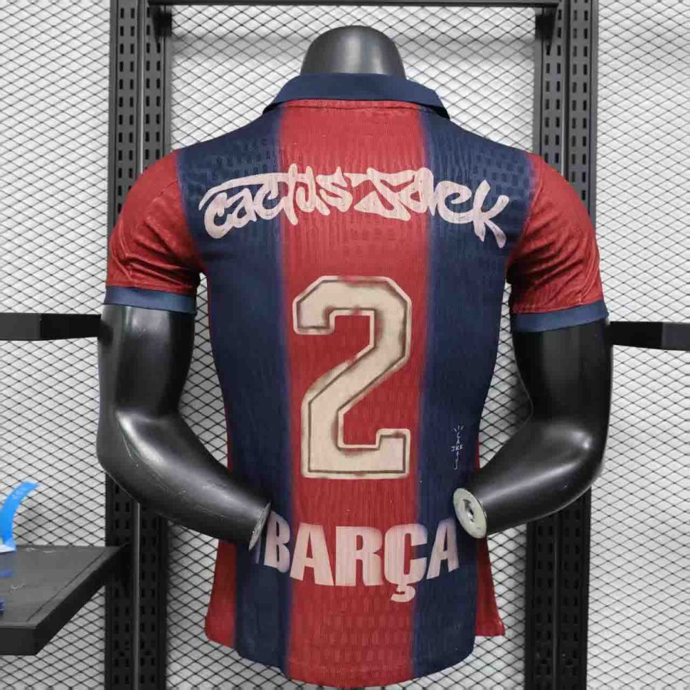 CJ X FC BARCELONA RETRO 2000/01 HOME SKELETON JERSEY