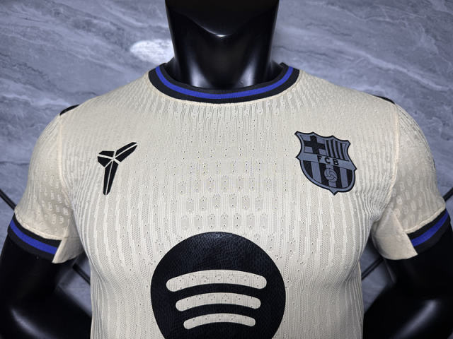 25-26 Barcelona Away Player Version Soccer Jersey Correct Logo