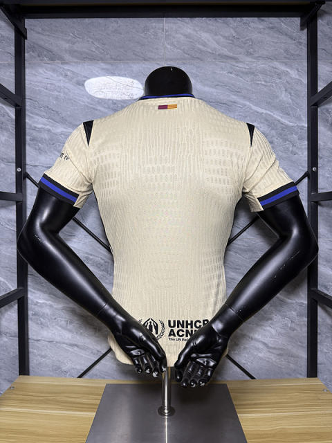 25-26 Barcelona Away Player Version Soccer Jersey Correct Logo