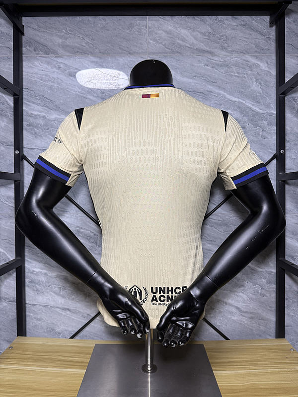 25-26 Barcelona Away Player Version Soccer Jersey Correct Logo