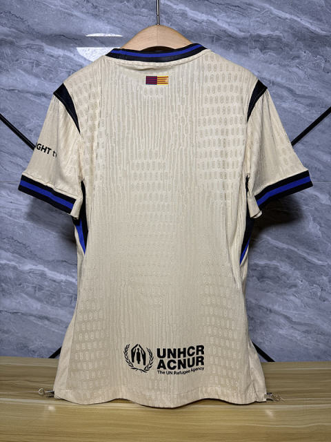 25-26 Barcelona Away Player Version Soccer Jersey Correct Logo