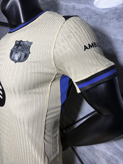 25-26 Barcelona Away Player Version Soccer Jersey Correct Logo