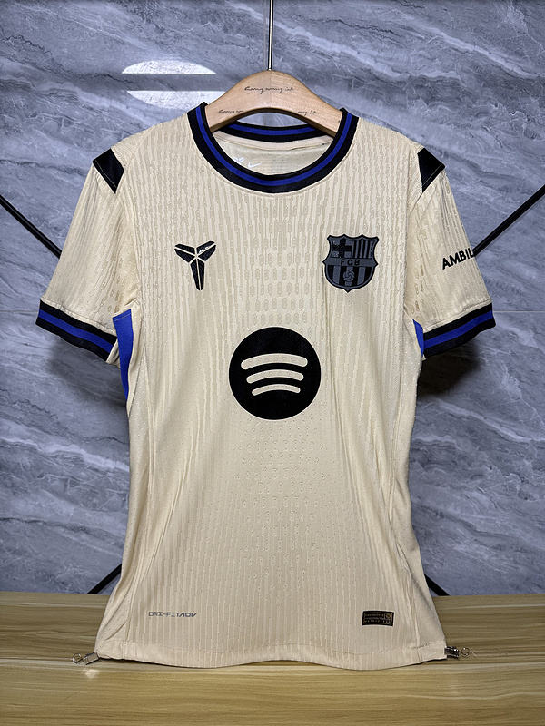 25-26 Barcelona Away Player Version Soccer Jersey Correct Logo