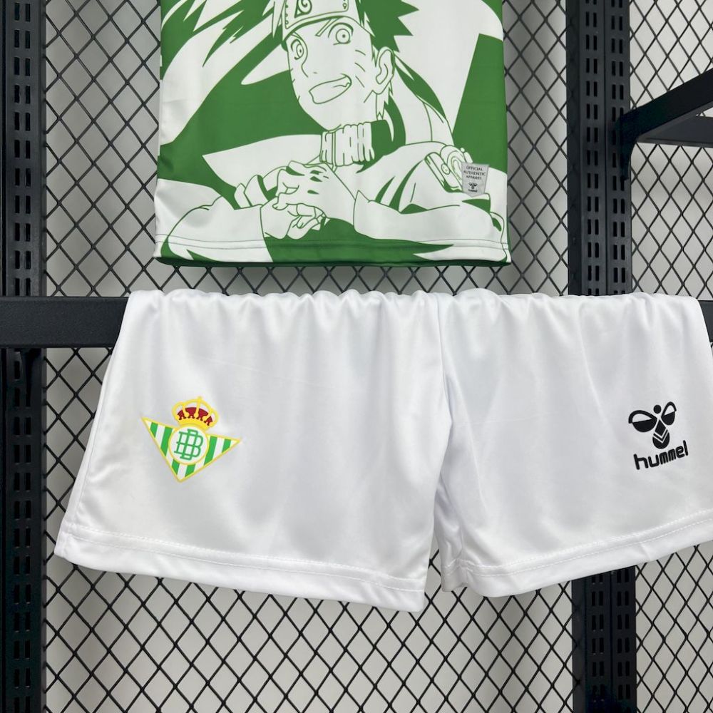 25-26 Real Betis x Naruto Special Edition Kids Kit Jersey+Shorts