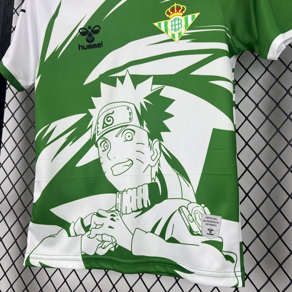 25-26 Real Betis x Naruto Special Edition Kids Kit Jersey+Shorts