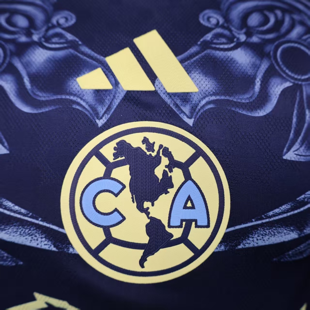 25-26 Club America Away Soccer Jersey Player Version Long Sleeve