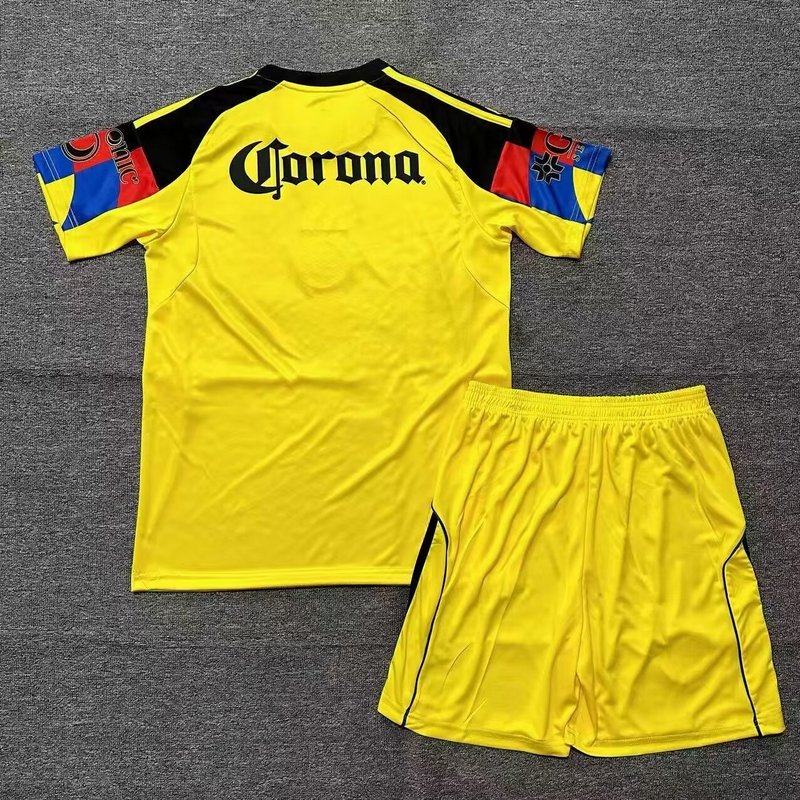 25-26 Club America  Home Soccer Kids Kit Jersey+Shorts