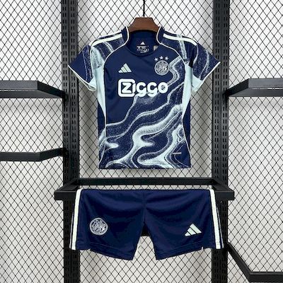 25-26 Ajax Away Soccer Kids Kit Jersey+Shorts