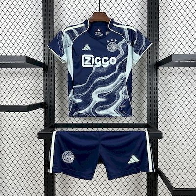 25-26 Ajax Away Soccer Kids Kit Jersey+Shorts