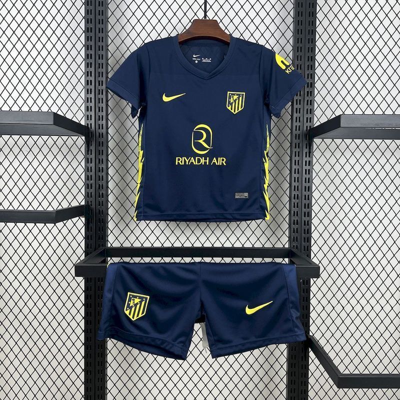 25-26 Atletico Madrid Away Soccer Kids Kit Jersey+Shorts