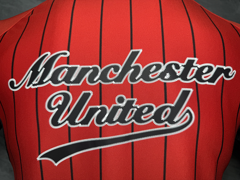 25-26 Manchester United Red Baseball Soccer Jersey