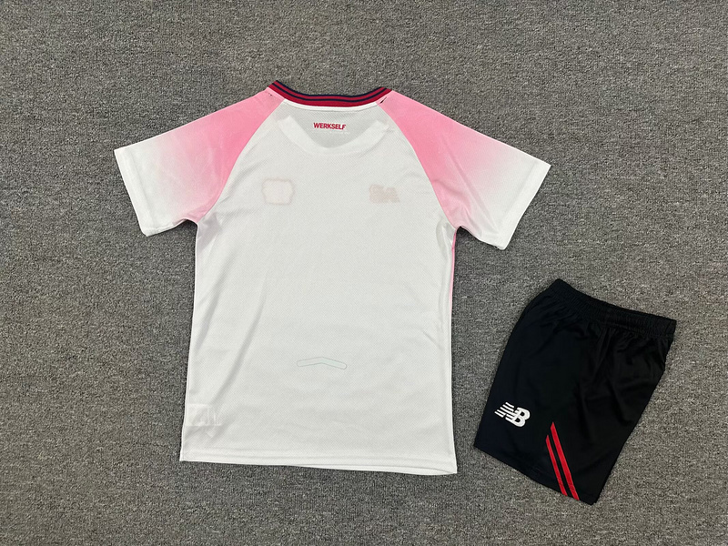 25-26 Bayer 04 Leverkusen Away Soccer Kids Kit Jersey+Shorts