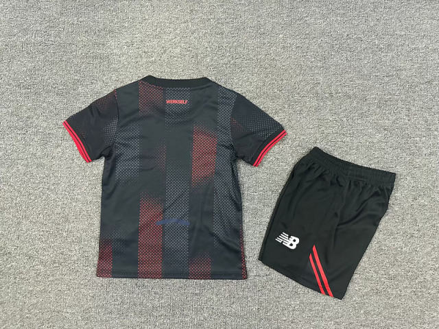25-26 Bayer 04 Leverkusen Home Soccer Kids Kit Jersey+Shorts