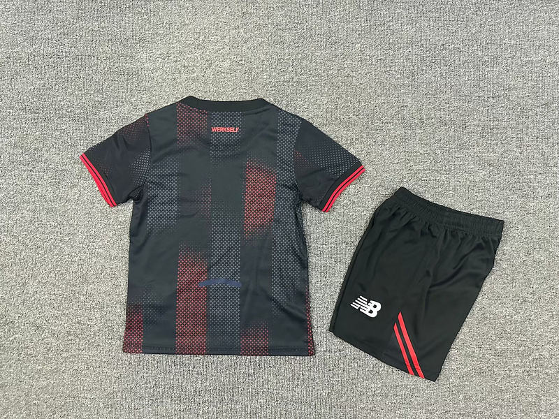 25-26 Bayer 04 Leverkusen Home Soccer Kids Kit Jersey+Shorts
