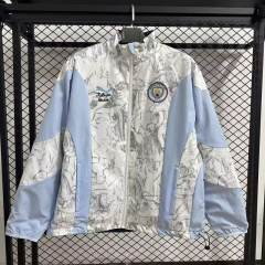 2025/2026 Manchester City Reversible Windbreaker Blue Soccer Jersey 1:1 Thai Quality
