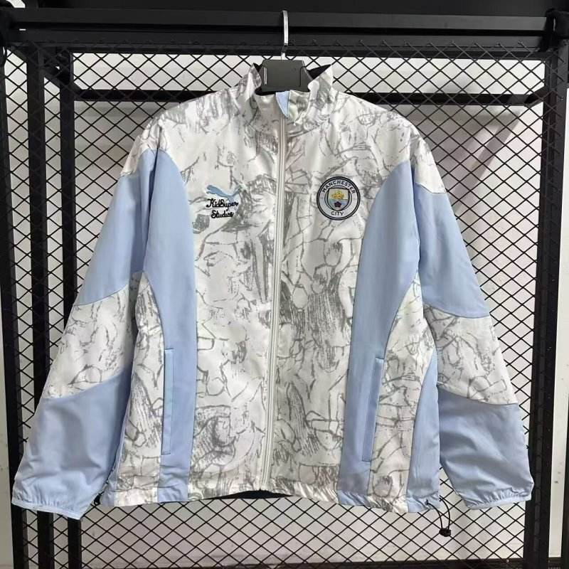 2025/2026 Manchester City Reversible Windbreaker Blue Soccer Jersey 1:1 Thai Quality