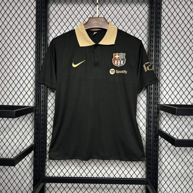 24-25 Barcelona Special Black Polo Soccer Jersey