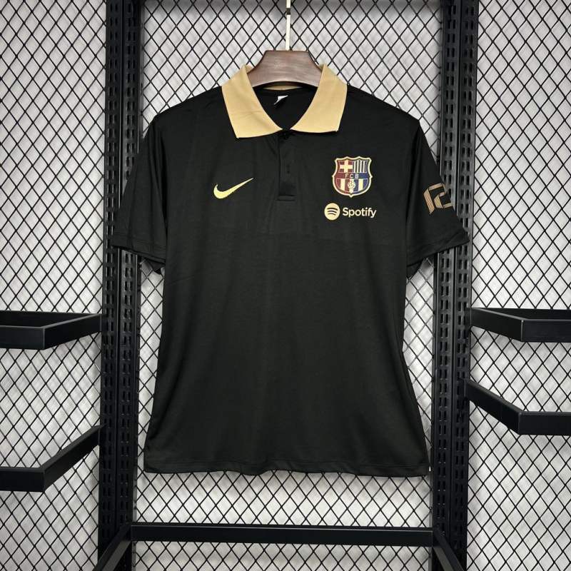 24-25 Barcelona Special Black Polo Soccer Jersey
