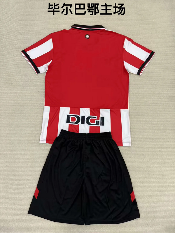 25-26 Athletic Club de Bilbao Home Soccer Kids Kit Jersey+Shorts