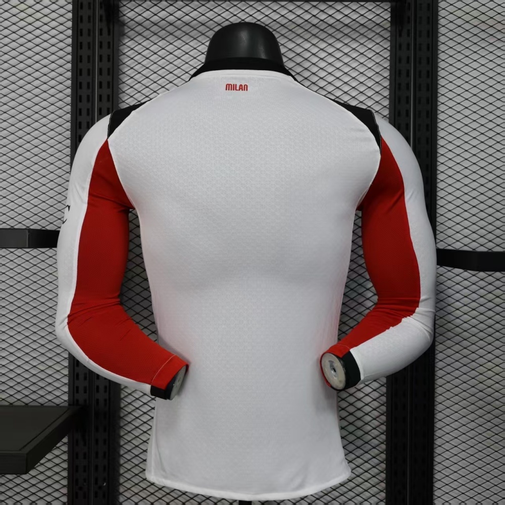 25-26 AC Milan Away Soccer Jersey Player Version Long Sleeve