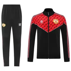 2025-26 Manchester United Training Tracksuit Kit (Jacket+Pants) 05 Red&amp;Black