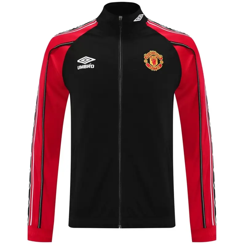 2025-26 Manchester United Retro Jersey Windbreaker Top+Pants Grey