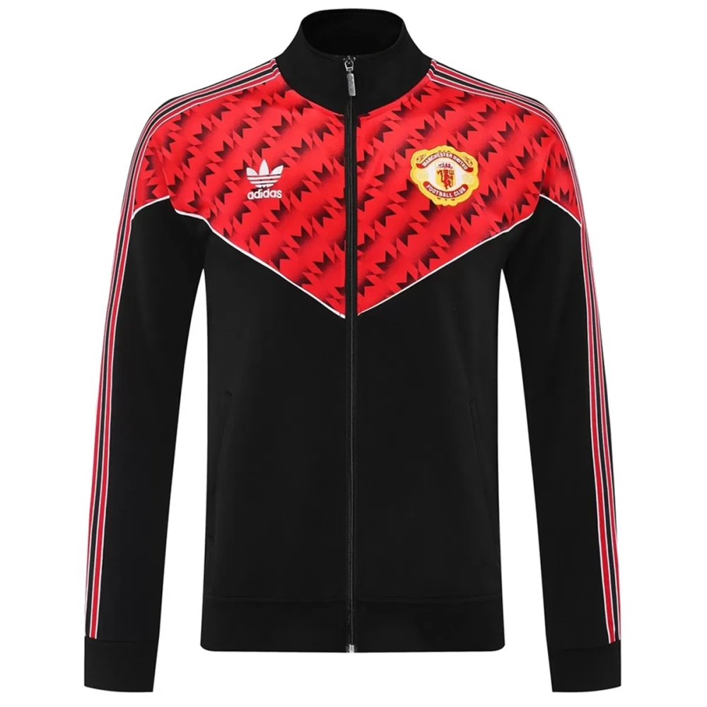 2025-26 Manchester United Training Tracksuit Kit (Jacket+Pants) 05 Red&Black