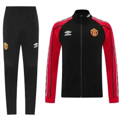 2025-26 Manchester United Retro Jersey Windbreaker Top+Pants Grey