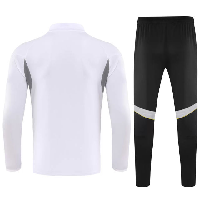 25-26 Real Madrid 1/4 Zipper Sweat Kit(Top+Pants) White