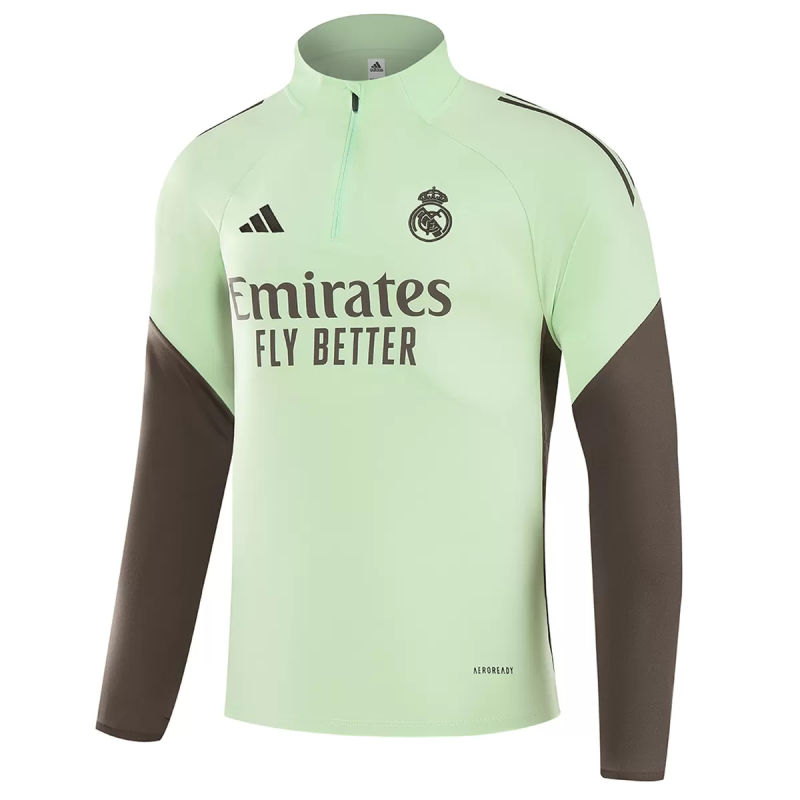 25-26 Real Madrid 1/4 Zipper Sweat Kit(Top+Pants) Green