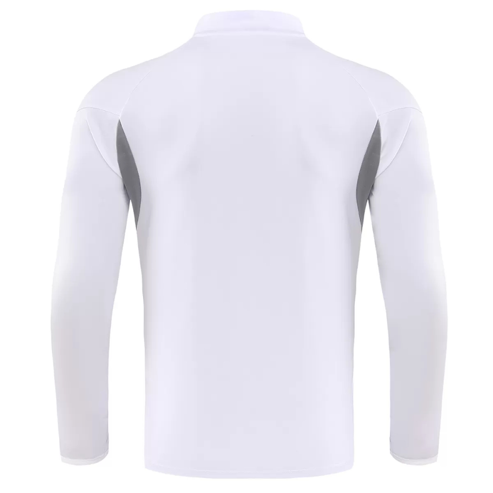 25-26 Real Madrid 1/4 Zipper Sweat Kit(Top+Pants) White