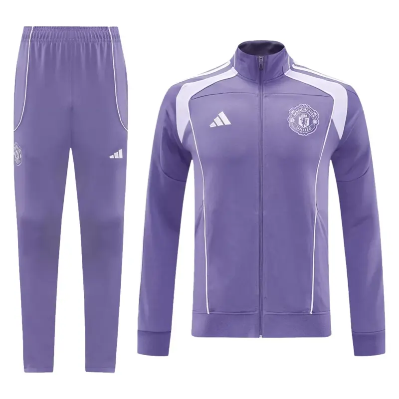 25-26 Manchester United Training Tracksuit Kit(Jacket+Pants) Purple