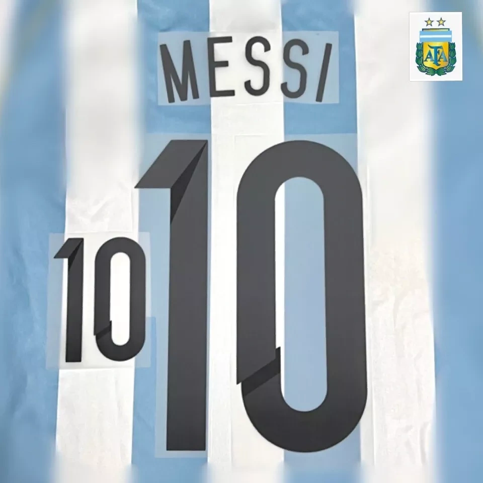 2012-13 Argentina Home Name Number Set #10