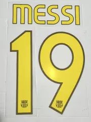 Barcelona MESSI #19 name print and number 2007/08 home / Away