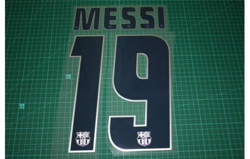 2005-06 Barcelona Away Name Number Set #19 MESSI La Liga