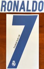 2016-17 Real Madrid LA LIGA &amp; UCL Home Shirt RONALDO#7 Official Player Issue Size Name Number Set