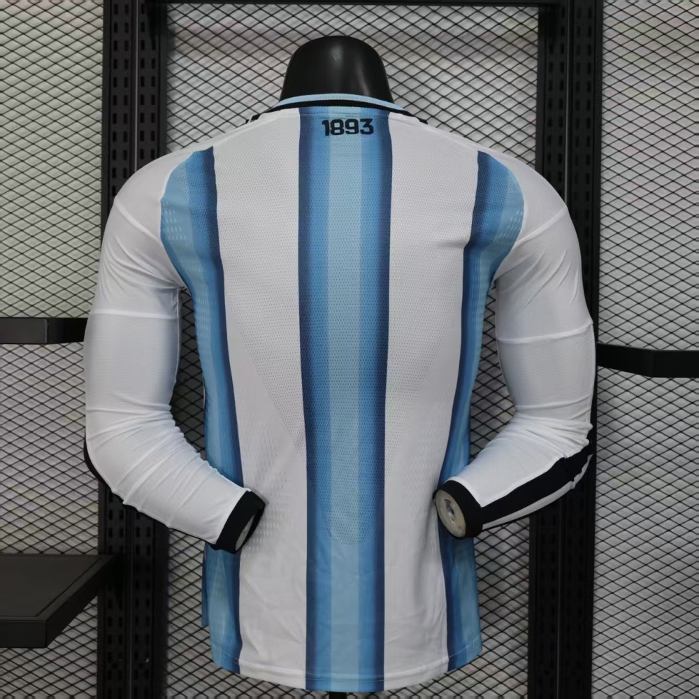 2026 Argentina Home World Cup Player Version Soccer Jersey Long Sleeve