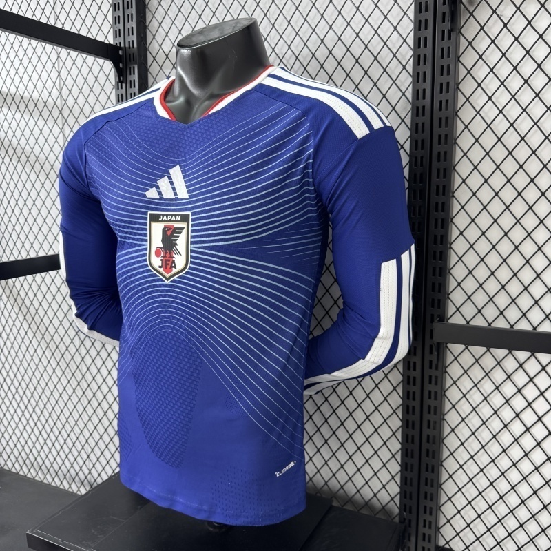 2026 Japan World Cup Home Soccer Jersey Player Edition Long Sleeve