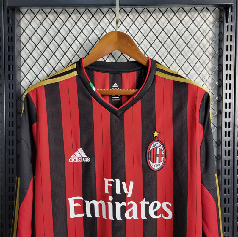 2013-14 AC Milan  Retro Jersey Home Long Sleeve