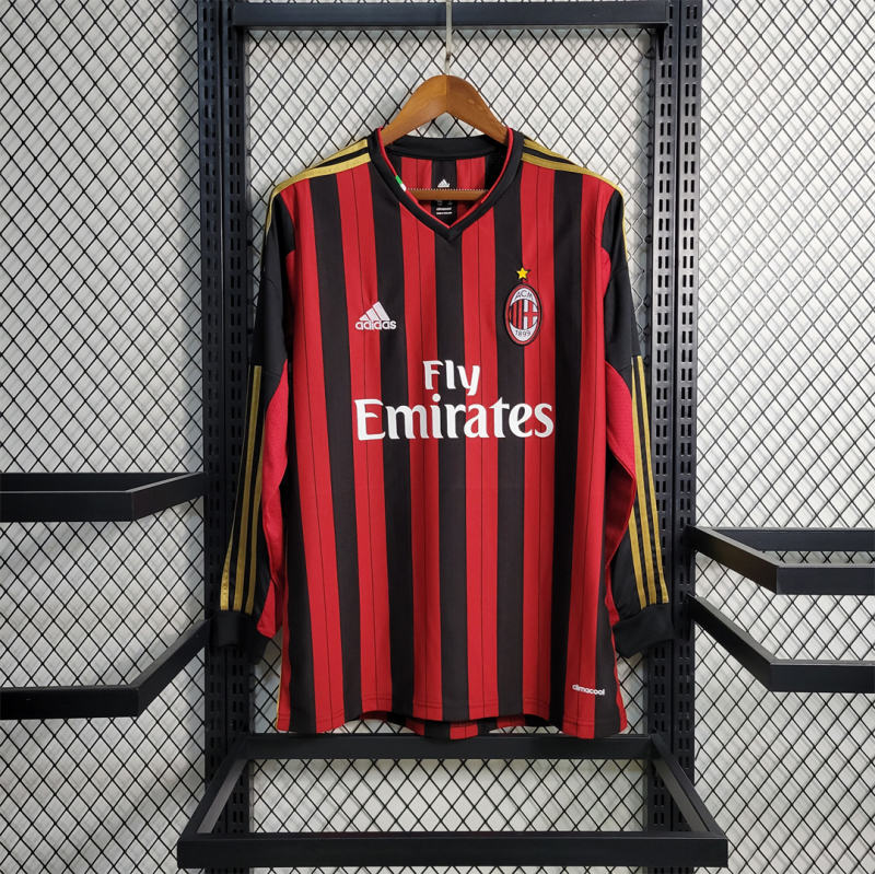 2013-14 AC Milan  Retro Jersey Home Long Sleeve