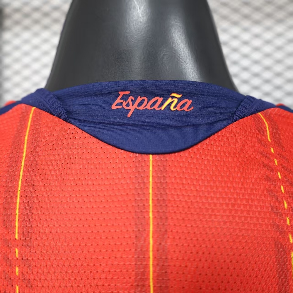 2026 Spain Home World Cup Soccer Jersey Authentic Shirt Long Sleeve